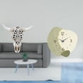 thumbnail image 2 of Escultura de pared de calavera,Estatua de resina con cabeza de vaca para decoración de pared y hogar,Reloj de pared,Reloj de pared silencioso Reloj de pared nórdico Decoración del, 2 of 8