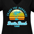 thumbnail image 4 of Inktastic Summer Enjoy the Sunshine Destin Beach Florida in Blue Women's Plus Size V-Neck T-Shirt, 4 of 5