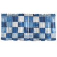 thumbnail image 7 of Yayeee Kitchen Curtains Tier Set of 2 Light Filtering 57"x24" Over Sink Window Panels, Blue and Gray Plaid Pattern, 7 of 7