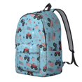 thumbnail image 2 of Monster Cartoon Truck Blue Pattern Backpack for School, Cute School Bag with Adjustable Shoulder Straps and Padded Back, 15.7"x11.8"x5.5", 2 of 5