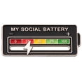 thumbnail image 1 of Social Battery Pin Solapa Pin emocional para todas las ocasiones (Display Power-Black), 1 of 4