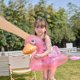 thumbnail image 4 of Children's inflatable pool swimming ring beach transparent duck pool toys swimming water party decorations - pink, 4 of 4