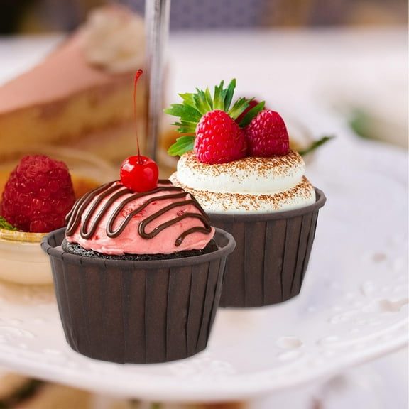 Soimiss 50pcs Replacement Paper Cupcake Liners for Weddings Birthdays Parties Greaseproof Baking Cups Liners for Muffin Cupcake