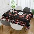 thumbnail image 4 of Valentine''s Day Table Cloths Rectangle 54 x 72 inch Wrinkle Free Kitchen Table Clothes Colorful Heart Tablecloth for Buffet Table, Parties, Romantic Dinner, Wedding & More, 4 of 6