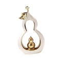 thumbnail image 3 of Esquirla Ceramic Gourd Ornaments Decorative Gourd Figurine Collectible Unique Gourd Statue Tabletop Ornament for Entryway Cabinet Desk L, 3 of 8