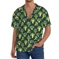 thumbnail image 1 of Fotbe Broccoli 3 Camisa Estampada de Manga Corta para Hombre, Casual de Verano, Estilo Playero, Sin Arrugas-Medium, 1 of 5