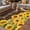 Brown, variant on Yellow Sunflowers Outdoor Rug for Patio/Deck/Porch, Non-Slip Large Area Rug 5 x 8 Ft, Summer Floral Elegant Pastoral Botanical Indoor Outdoor Rugs Washable Area Rugs, Camping Rug Carpet Runner