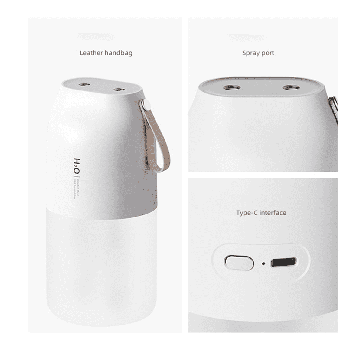RAPOBRIX Wireless Air Humidifier Diffuser - Quiet Ultrasonic for Home/Bedroom/Office (White)