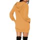 thumbnail image 2 of Vestido largo informal con capucha y manga larga para mujer: color liso, poliéster elástico, estilo boho playero, para combinar en otoño e invierno, 2 of 4
