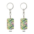 thumbnail image 2 of Goofa Blooming Cactus Printed Rectangular Metal Keychain Bag Charm Floral Charm for Purse Keys Metal Keyring Gift for Women Accessories, 2 of 7