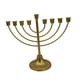 thumbnail image 2 of Candelabro judío con adornos, base ancha y resistente, decoración para Hanukkah, menorá 9 sucursal, 2 of 9