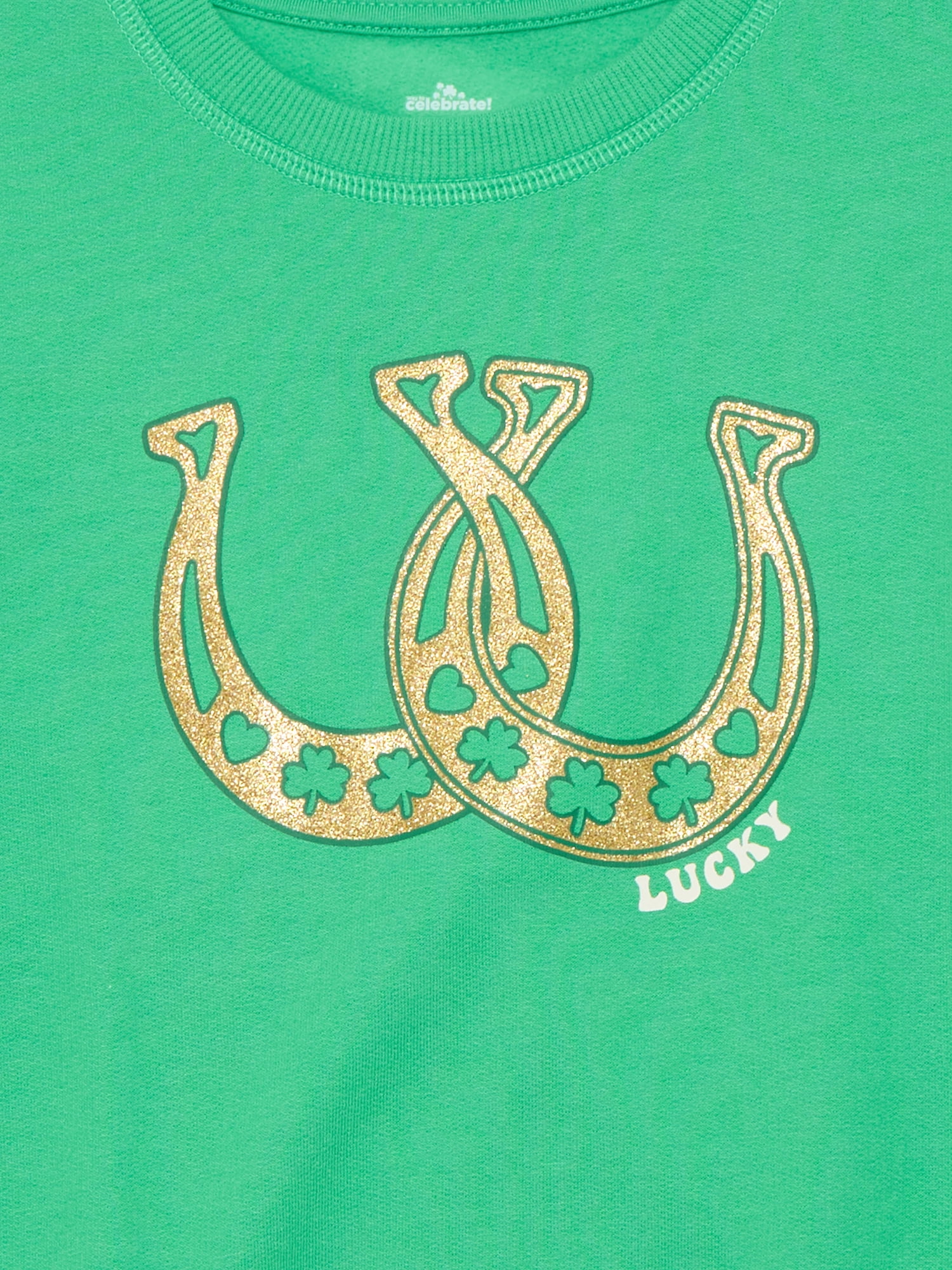 St. Patrick's Day Girls Fleece Graphic Sweatshirt from Way To Celebrate, Sizes 4-18