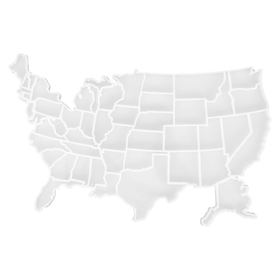 USA Map Stencil Durable Crafts Silicone Mold Simple Crystal Epoxy Mould Earrings Resin Mini Silica Gel