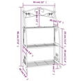 thumbnail image 4 of vidaXL Flower Rack Black 56x30x96 cm Steel, 4 of 5
