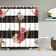 thumbnail image 2 of Cortina de ducha para baño, resistente al agua, de poliéster, con diseño de ancla y flores Ancla de la flor, 2 of 4