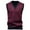 Wine, variant on Men's Sweater Vest Pure Cotton V Neck Knit Sleeveless Vest Preppy College Style Cable Knit Vest for Men L-2XL