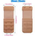 thumbnail image 2 of GFDYREE Women's Bra Extender 2 Hook,Stretchy Soft and Comfortable Bra Strap Extension(Skin Color 3pcs), 2 of 5