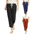 thumbnail image 4 of Sngxgn Wide Leg Pants for Women High Waisted Yoga Pants Casual Lounge Joggers Loose with Pockets(Black,S), 4 of 6