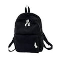 thumbnail image 1 of Mochila de escuela secundaria para mujer, con correa ajustable, para fiestas, acampadas en la calle Negro, 1 of 8
