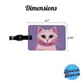 thumbnail image 3 of Cat Pink Faux Leather Travel Luggage Tag, 3 of 7