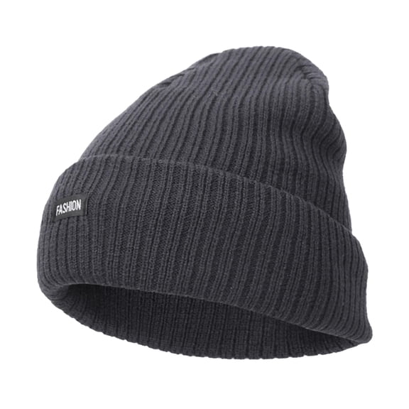 footful Adult Knit Beanie Warm Mens Cold Weather Cotton Slouchy Caps Winter Grey