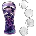 thumbnail image 3 of Golf Club Covers PU Leather Waterproof Head Covers for Fairway Woods Hybrids Cartoon Raccoon Grapes, 3 of 11