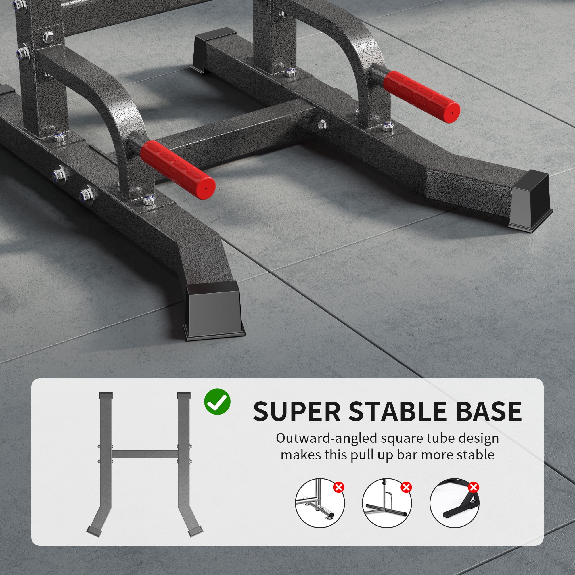 SogesPower Power Tower Dip Station Pull up Bar Stand with Adjustable Height, Multifuctional Training Equipment for Home Gym
