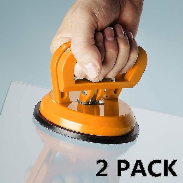 Mango extractor de abolladuras de coche de aluminio resistente, elevador de vidrio, ventosa única, paquete de 2