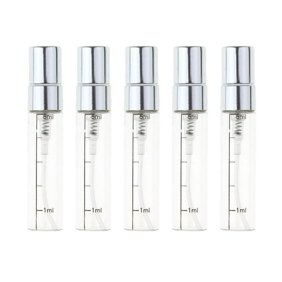 5Pcs Empty 5ml Refillable Perfume Bottles Tube Glass Vials
