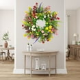 thumbnail image 2 of Simulation Dried Flowers Home Festival Decoration Door Decoration Pendant Eternal Flower Cross-border Texas Wildflower Wreath, 2 of 5