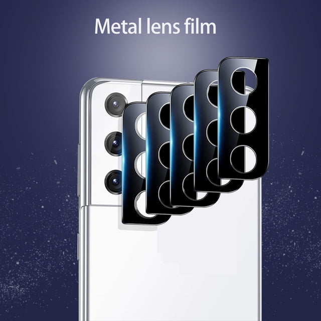 Cameland For S21 Plus Aluminum Alloy Tempered Glass Screen Rear Camera Lens