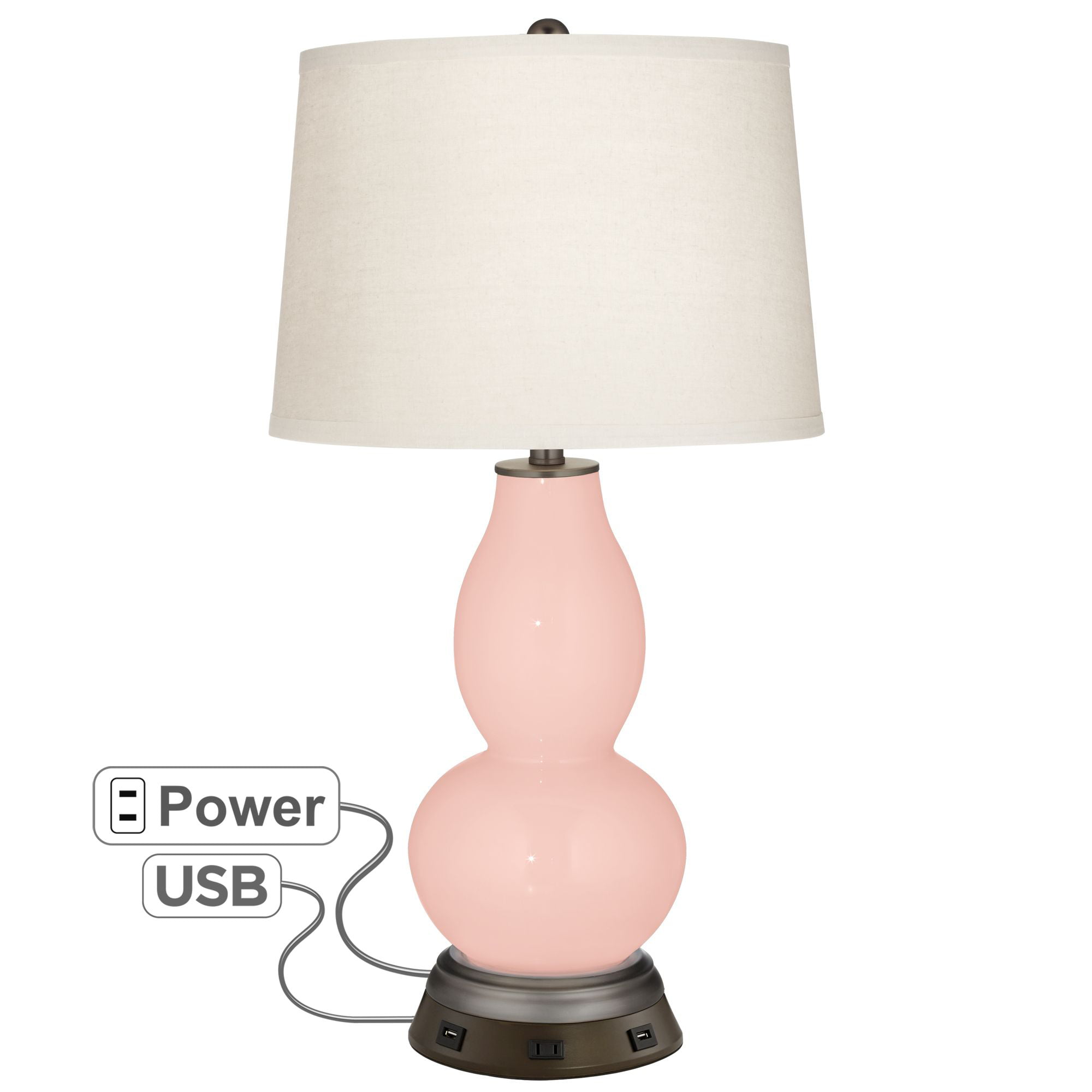 Pillowfort Glass Table Lamp With Touch, Turned Table Lamp With Touch On Off Pillowfort