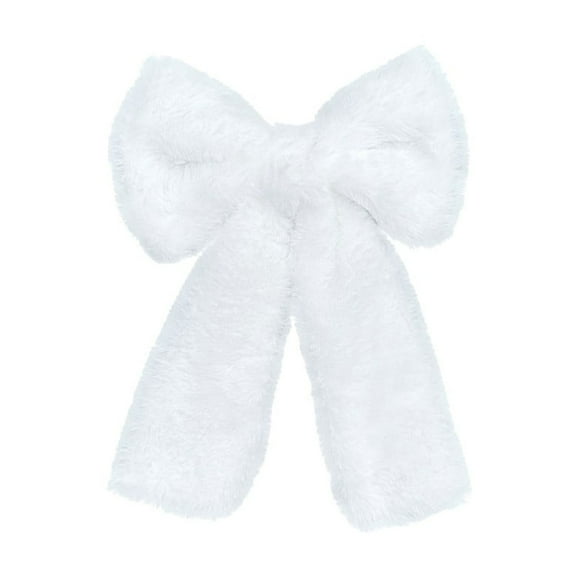 dajkiuy Christmas Bows, 7.9x11.8Inch Plush Xmas Tree Toppers Bows for Home Wreaths Front Door Porch Wedding Window Staircase