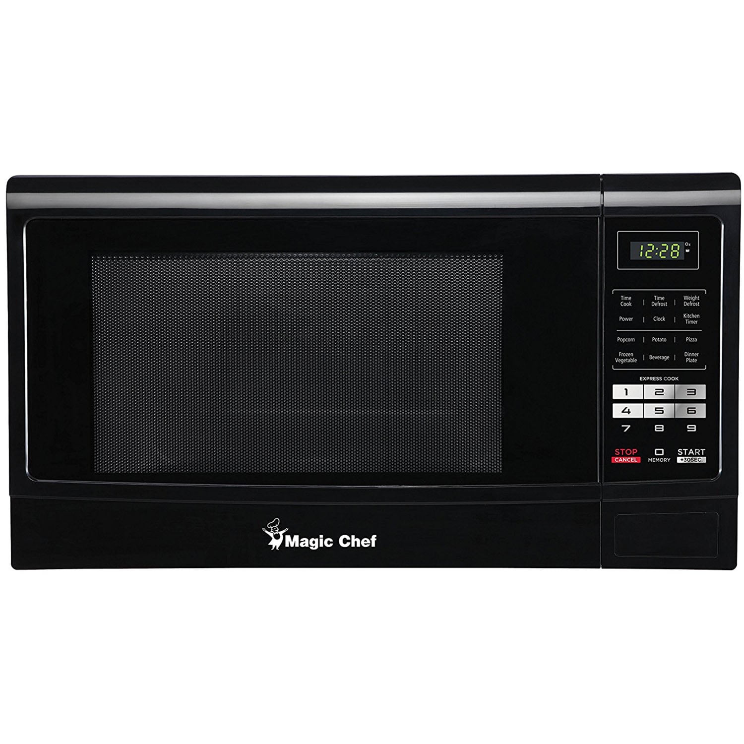 Magic Chef 1.6 Cu. Ft. 1100W Countertop Microwave Oven with Push-Button ...