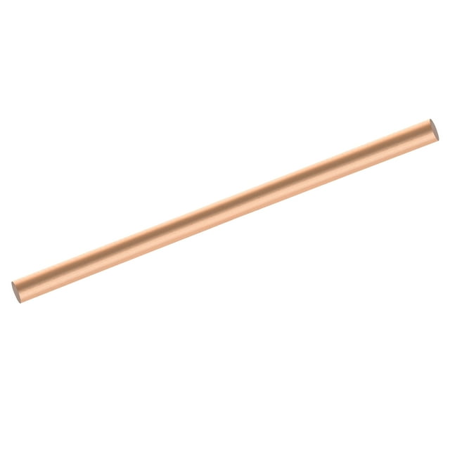 Uxcell Pure Copper Round Rod Diameter Length Solid Copper Rod Lathe Bar Stock for Metal Craft 9.5 x 200mm 1pcs