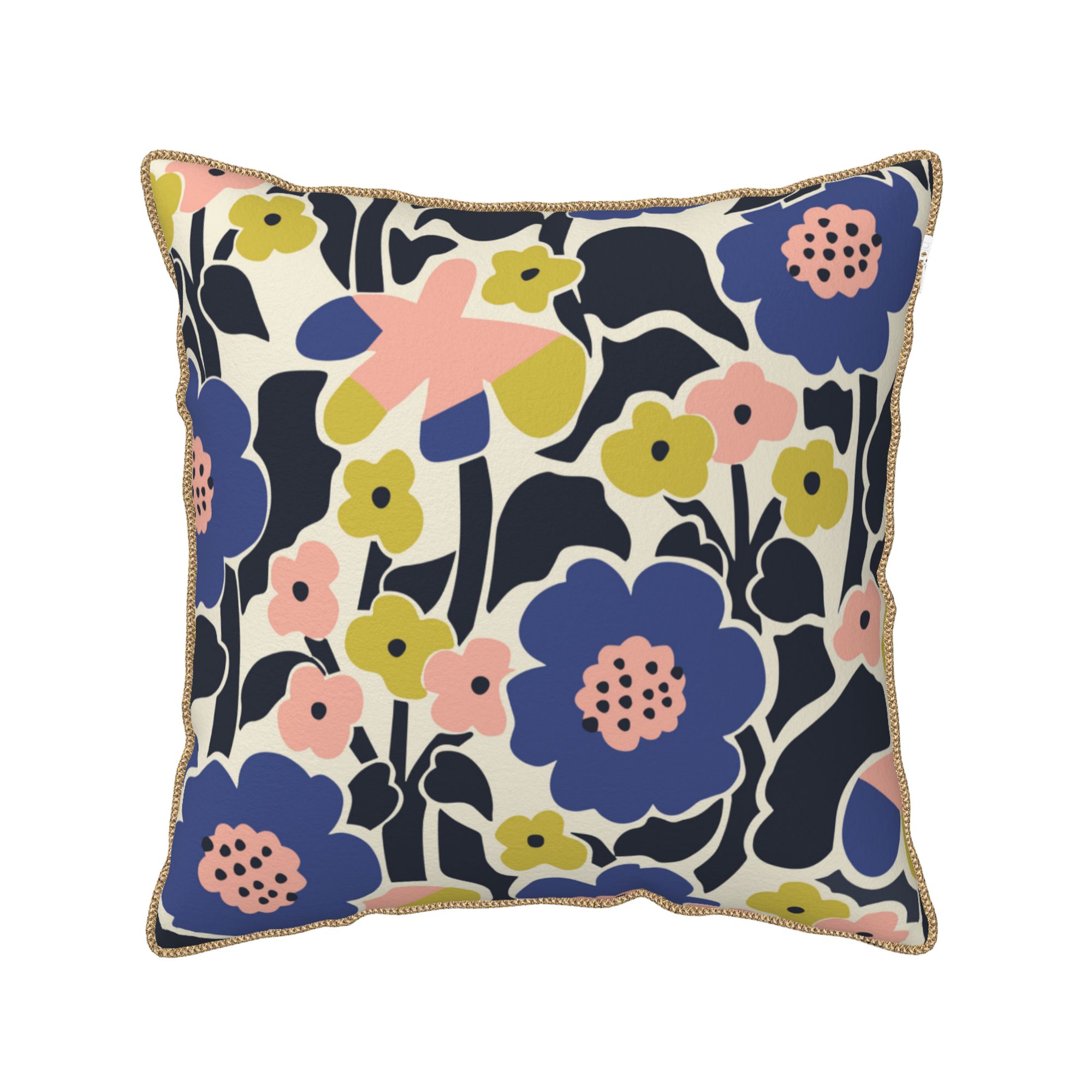 ZNDUO Vintage Flowers Blue Floral Throw Pillows, Throw Pillows for