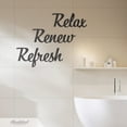 thumbnail image 2 of Relax Renew Refresh Metal Wall Art - Tranquil Bathroom Spa Décor, 2 of 5