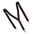 thumbnail image 2 of MERIGLARE Mens Suspenders Y Shape Wide Adjustable Elastic Belt with 3 Strong Metal Clips Coffee, 2 of 5