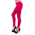 thumbnail image 2 of Vivian's Fashions Long Leggings - Cotton, Junior Size (Fuchsia, Small), 2 of 3