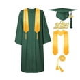 thumbnail image 2 of Odeerbi 5-17 Years Kids Teen Boys Girls Graduation Gown Set Solid Color Long Sleeve Robe with Stole, Cap & Honor Cord, Complete 4-Piece Outfit, 2 of 6