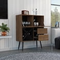 thumbnail image 2 of Prunus Bar Cabinet, One Cabinet, Two Drawers Mahogany / Black, 2 of 9