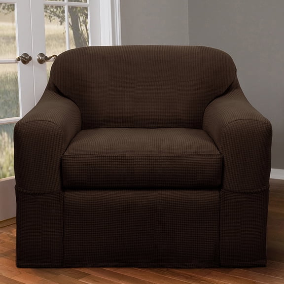 Zenna Home Reeves Stretch 2 Piece Chair Furniture Cover Slipcover
