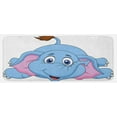 thumbnail image 1 of Cartoon Kitchen Mat, Playroom Girls Boys Art Comic Print, Plush Decorative Kitchen Mat with Non Slip Backing, 47" X 19", Pink Blue, by Ambesonne, 1 of 1