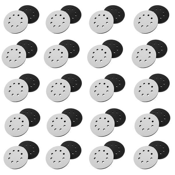 Almohadilla de Interfaz de Esponja Suave de 8 Orificios (125 mm) de 40 Piezas