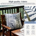 thumbnail image 4 of YLLN 18x18 in Outdoor Throw Pillows Set of 2, Waterproof & Fade-Resistant, Decorative Cushion With hidden zipper, for Patio Furniture (Bamboo Leaf), 4 of 7