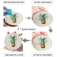 thumbnail image 2 of RYLABLUE Pineapple Set of 8 Round Coaster for Drinks, Absorbent Ceramic Stone Coasters Cup Mat with Cork Base for Home Kitchen Room Coffee Table Bar Decor, 2 of 5