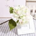 thumbnail image 2 of Artificial Hydrangea Flower Bouquet Silk Flowers Wedding Bridal Party Home Decor（Pink Green）, 2 of 2