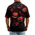thumbnail image 6 of JULMCOMO Halloween Polo Shirts for Men Pumpkin Bat Castle Print Quick Dry Short Sleeve Casual Loose Golf Shirts Holiday Party Graphic Tees Saffron XL, 6 of 6