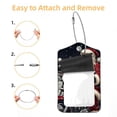 thumbnail image 2 of Santa Claus Motorcycle Square PU Leather Luggage Tags - 2 Pack with Privacy Cover and Stainless Steel Ring - Suitable for Travel, Backpack, Handbag - Suitcase Tags, Travel Tag, 2 of 7