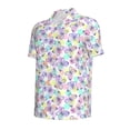 thumbnail image 2 of Rocae Butterflies on Polka Dots for Men's Short Sleeve Polo Shirt, Quick Drying Performance Moisture Wicking Sports Men's Golf Shirt XX-Large, 2 of 9